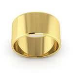 18K Yellow Gold 10mm flat wedding band - DELLAFORA