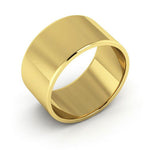 18K Yellow Gold 10mm flat wedding band - DELLAFORA
