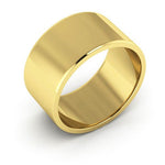 18K Yellow Gold 10mm flat wedding band - DELLAFORA