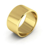18K Yellow Gold 10mm flat wedding band - DELLAFORA