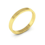 18K Yellow Gold 2.5mm flat wedding band - DELLAFORA