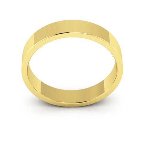 18K Yellow Gold 4mm flat wedding band - DELLAFORA