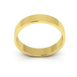 18K Yellow Gold 4mm flat wedding band - DELLAFORA