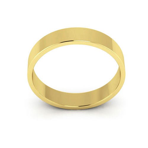 18K Yellow Gold 4mm flat wedding band - DELLAFORA