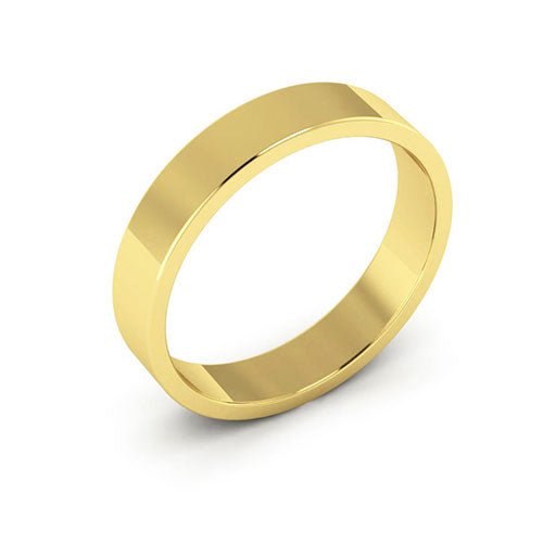 18K Yellow Gold 4mm flat wedding band - DELLAFORA