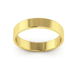 18K Yellow Gold 4mm flat wedding band - DELLAFORA