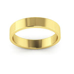 18K Yellow Gold 4mm flat wedding band - DELLAFORA