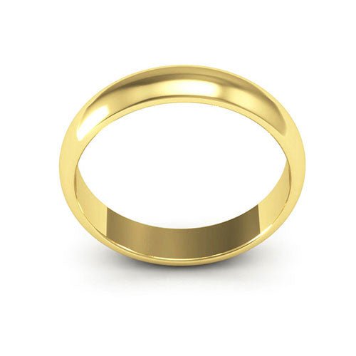 18K Yellow Gold 4mm half round wedding band - DELLAFORA