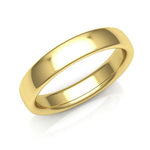 18K Yellow Gold 4mm low dome comfort fit wedding band - DELLAFORA