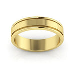 18K Yellow Gold 5mm raised edge design wedding band - DELLAFORA