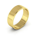 18K Yellow Gold 6mm flat wedding band - DELLAFORA