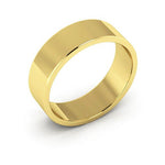18K Yellow Gold 6mm flat wedding band - DELLAFORA