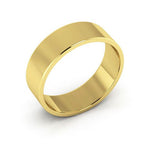 18K Yellow Gold 6mm flat wedding band - DELLAFORA