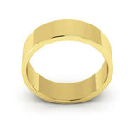 18K Yellow Gold 6mm flat wedding band - DELLAFORA