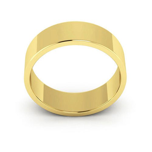 18K Yellow Gold 6mm flat wedding band - DELLAFORA
