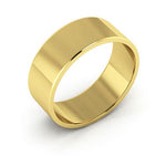 18K Yellow Gold 7mm flat wedding band - DELLAFORA