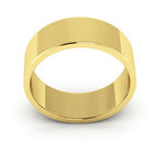 18K Yellow Gold 7mm flat wedding band - DELLAFORA