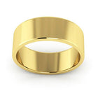 18K Yellow Gold 7mm flat wedding band - DELLAFORA