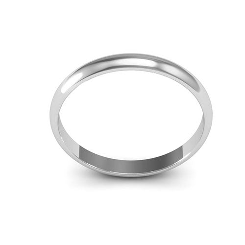 Platinum 2.5mm half round wedding band - DELLAFORA