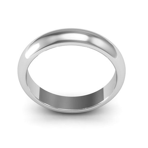 Platinum 4mm heavy weight half round wedding band - DELLAFORA