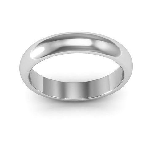 Platinum 4mm heavy weight half round wedding band - DELLAFORA