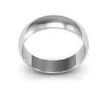 Platinum 5mm half round wedding band - DELLAFORA