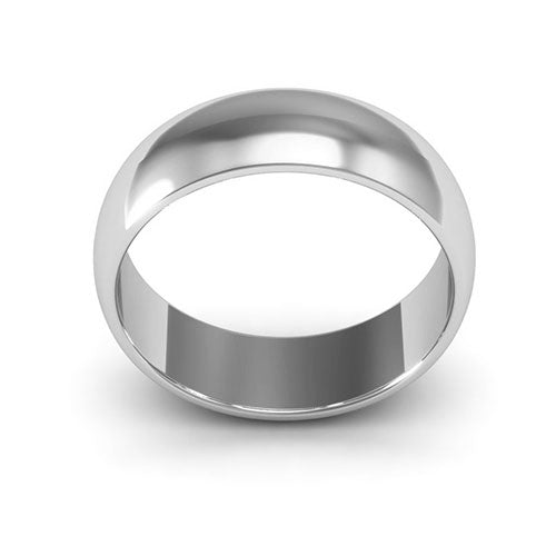 Platinum 6mm half round wedding band - DELLAFORA