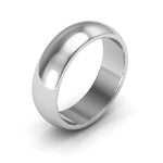 Platinum 6mm heavy weight half round wedding band - DELLAFORA