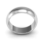 Platinum 6mm heavy weight half round wedding band - DELLAFORA