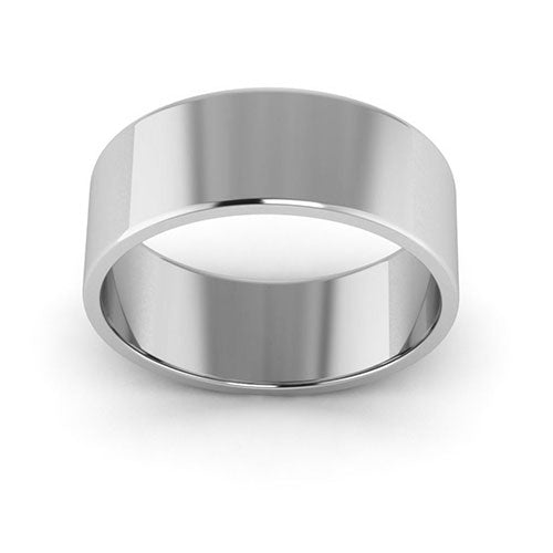 Platinum 7mm flat wedding band - DELLAFORA
