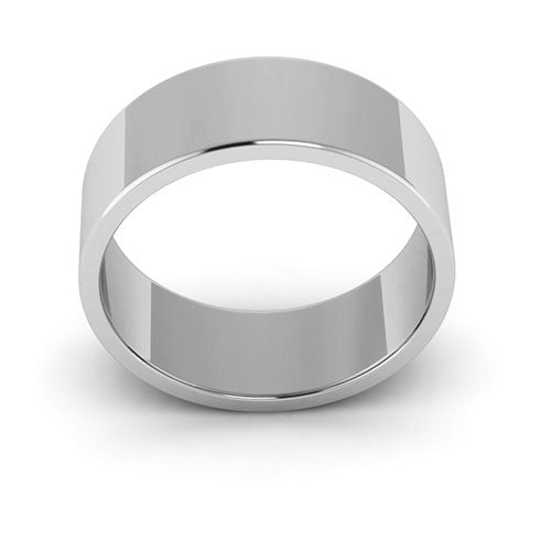 Platinum 7mm flat wedding band - DELLAFORA