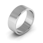 Platinum 7mm flat wedding band - DELLAFORA