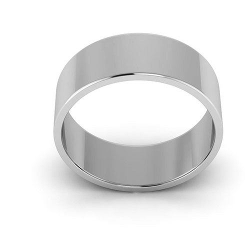 Platinum 7mm flat wedding band - DELLAFORA