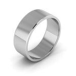 Platinum 7mm flat wedding band - DELLAFORA