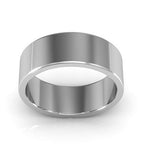 Platinum 7mm heavy weight flat wedding band - DELLAFORA