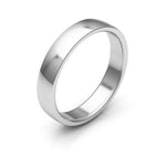 Platinum 4mm low dome comfort fit wedding bands