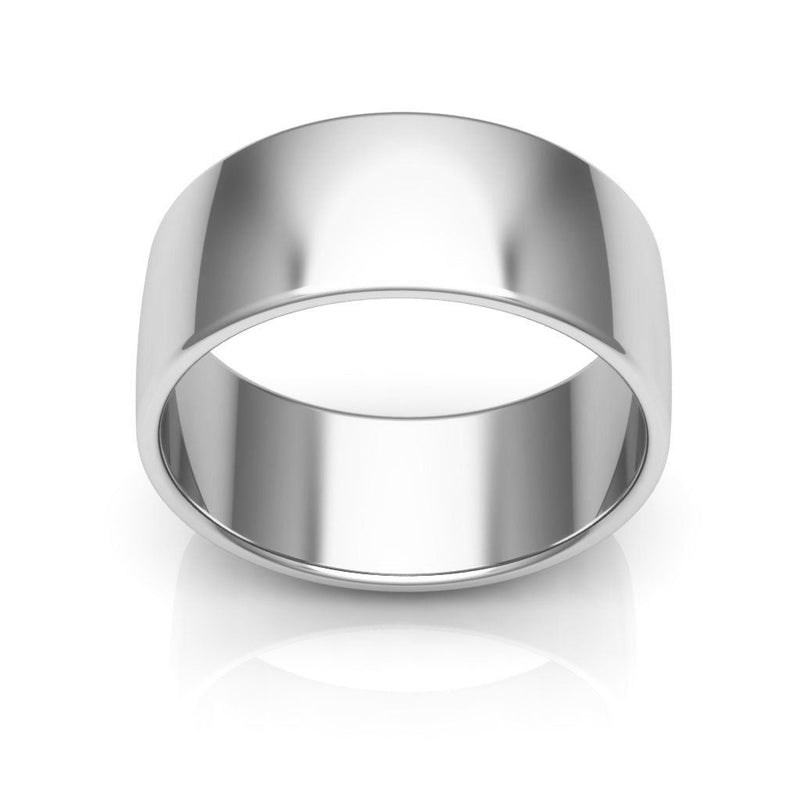 Platinum 8mm low dome  wedding bands