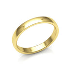14K Yellow Gold 3mm low dome comfort fit wedding bands