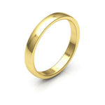 14K Yellow Gold 3mm low dome comfort fit wedding bands