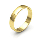 18K Yellow Gold 4mm low dome  wedding bands