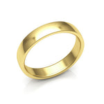 14K Yellow Gold 4mm low dome comfort fit wedding bands