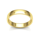 14K Yellow Gold 4mm low dome comfort fit wedding bands
