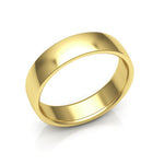 10K Yellow Gold 5mm low dome comfort fit wedding bands