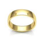 10K Yellow Gold 5mm low dome comfort fit wedding bands