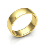 10K Yellow Gold 6mm low dome comfort fit wedding bands