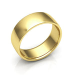 18K Yellow Gold 7mm low dome comfort fit wedding bands