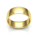 18K Yellow Gold 7mm low dome comfort fit wedding bands