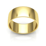 10K Yellow Gold 8mm low dome  wedding bands