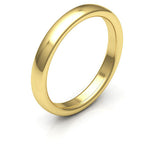 18K Yellow Gold 3mm low dome comfort fit wedding bands