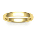 18K Yellow Gold 3mm low dome comfort fit wedding bands